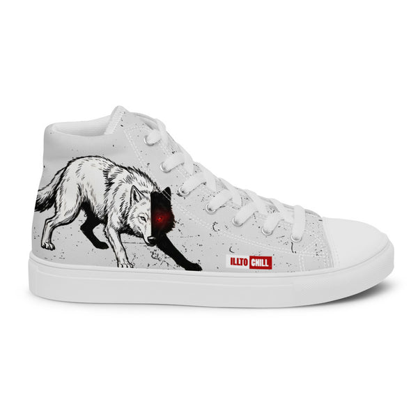 ILLTOCHILL Bipolar disorder gift Men’s high top canvas shoes – Flat 2 Right Outside