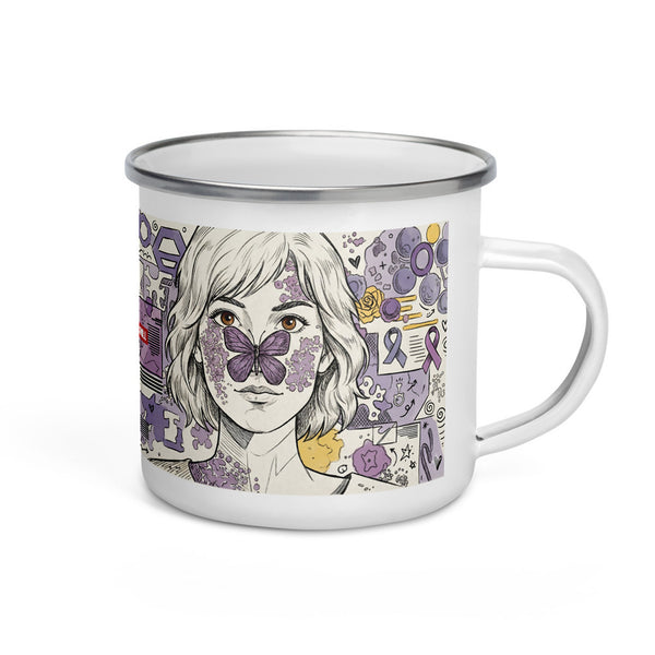 ILLTOCHILL Lupus awareness gift Enamel Mug – Default Right
