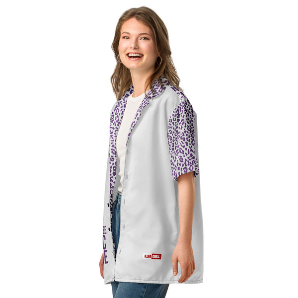 ILLTOCHILL Chronic Migraine awareness and support Unisex button shirt – Women's 2 Left Front (Black)