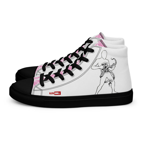 ILLTOCHILL Crohn's Disease Awareness Women's High Top Shoes – Flat Left (Crohn's Disease Awareness Women's High Top Shoes)