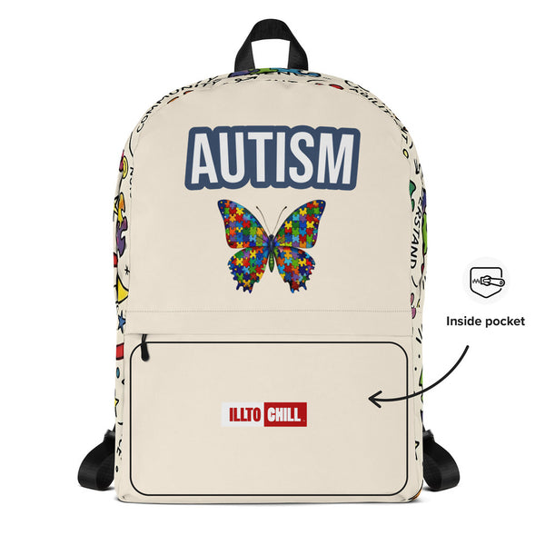 ILLTOCHILL Autism Awareness Backpack – Default Front 2 (Clear)