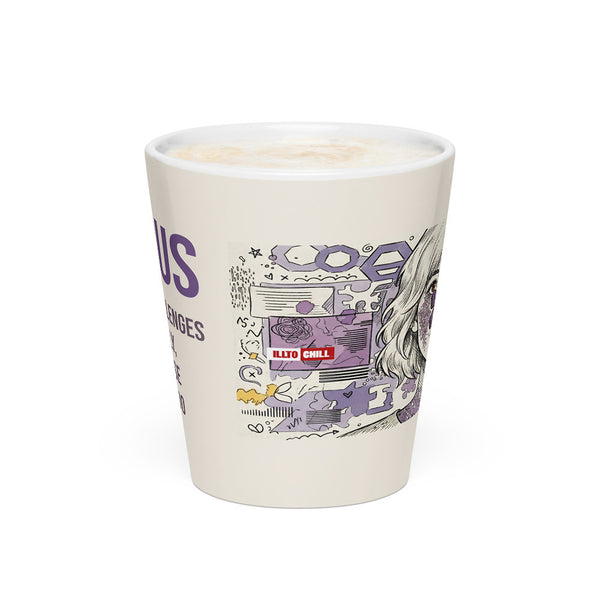 ILLTOCHILL Lupus awareness gift Latte mug – Flat 2 Front