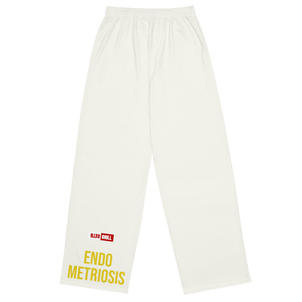 ILLTOCHILL Endometriosis Awareness Pants – Flat Back (White)
