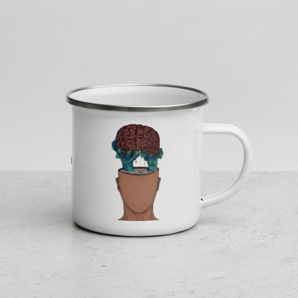 ILLTOCHILL IIH awareness Idiopathic Intracranial Hypertension support gift Enamel Mug – Lifestyle 3 Right