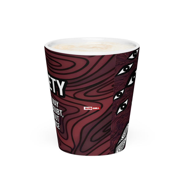 ILLTOCHILL Anxiety awareness gift Latte mug – Flat 2 Front