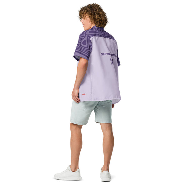 ILLTOCHILL Crohn's disease awareness and support Unisex button shirt – Men's Back (White)