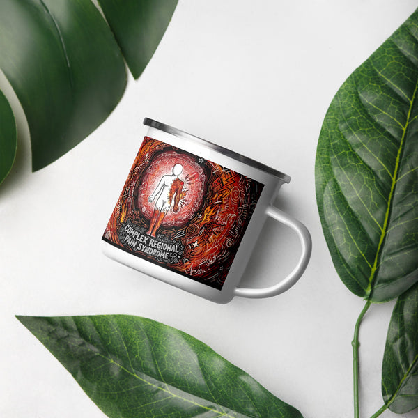 ILLTOCHILL CRPS Awareness and support gift Enamel Mug – Lifestyle Right
