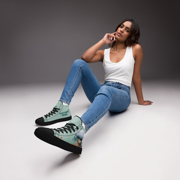 ILLTOCHILL OCD Awareness Women's High Top Shoes – Women's Lifestyle 3 Front (Ocd Awareness Women's High Top Shoes)