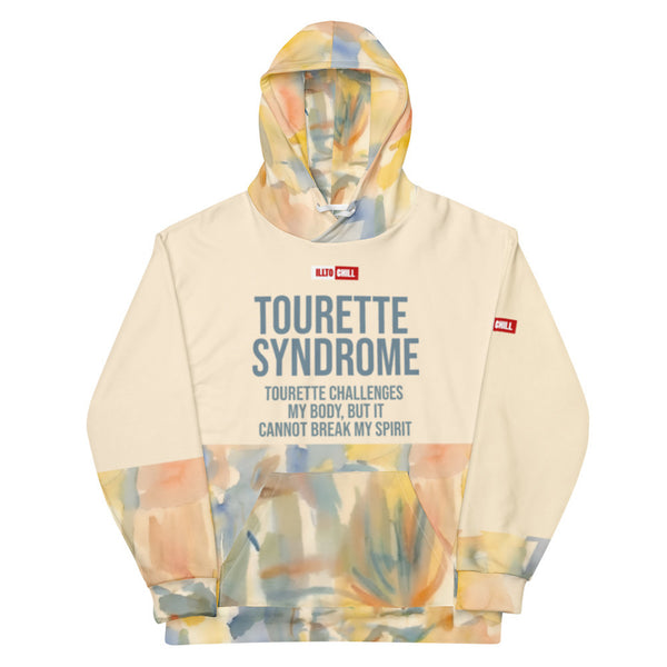 ILLTOCHILL Tourette syndrome awareness TS gift Unisex cotton hoodie – Flat Front (White)