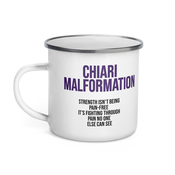 ILLTOCHILL CM Chiari Malformation awareness gift Enamel Mug – Default Left