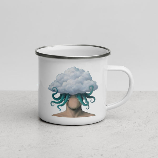 ILLTOCHILL OCD awareness Obsessive-Compulsive Disorder gift Enamel Mug – Lifestyle 3 Right