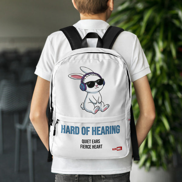 ILLTOCHILL Hard of Hearing Awareness Backpack – Lifestyle Back (Clear)