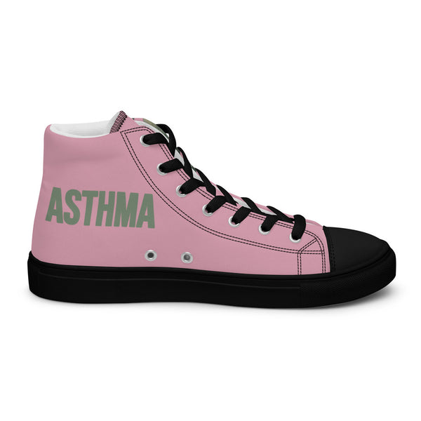 ILLTOCHILL Asthma Support Women's High Top Shoes – Flat 2 Left Inside (Asthma Support Women's High Top Shoes)