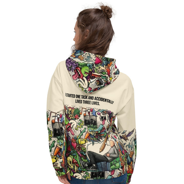 ILLTOCHILL ADHD awareness Attention Deficit Hyperactivity Disorder heavyweight Unisex Hoodie – Women's Back (Black)