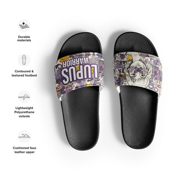 ILLTOCHILL Lupus Awareness Women's Slides – Product specs Front (Lupus Awareness Women's Slides)