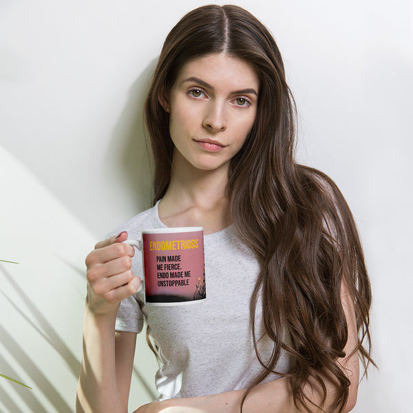ILLTOCHILL Endometriosis awareness Endo warrior gift White glossy mug – Lifestyle Woman