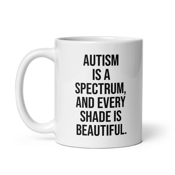 ILLTOCHILL Autism awareness neurodiversity gift White glossy mug – Default Handle on Left