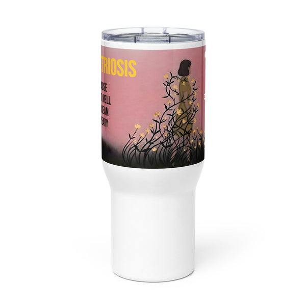 ILLTOCHILL Endometriosis awareness Endo warrior gift Travel mug with a handle – Flat Front