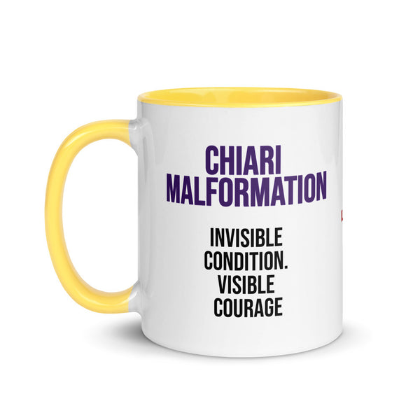 ILLTOCHILL CM Chiari Malformation awareness gift Mug with Color Inside – Flat Left