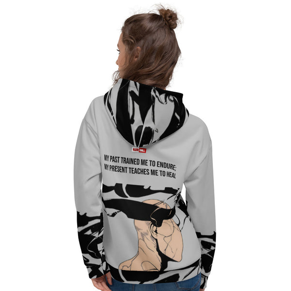 ILLTOCHILL CPTSD awareness Complex Post-Traumatic Stress disorder gift heavyweight Unisex Hoodie – Women's Back (Black)