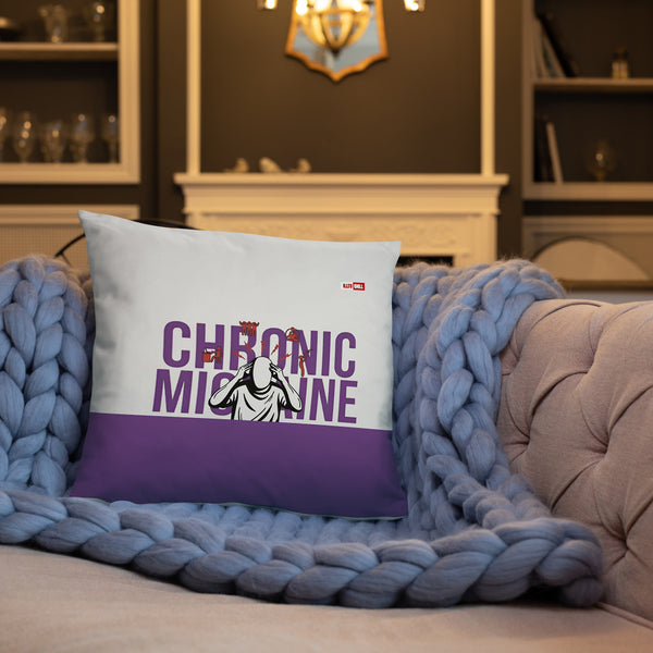 ILLTOCHILL Migraine Awareness Pillow – Lifestyle Front Lifestyle 3 (White)