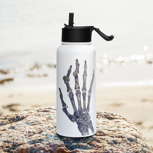 ILLTOCHILL RA awareness Rheumatoid Arthritis gift Stainless steel water bottle with a straw lid – Lifestyle 3 Left