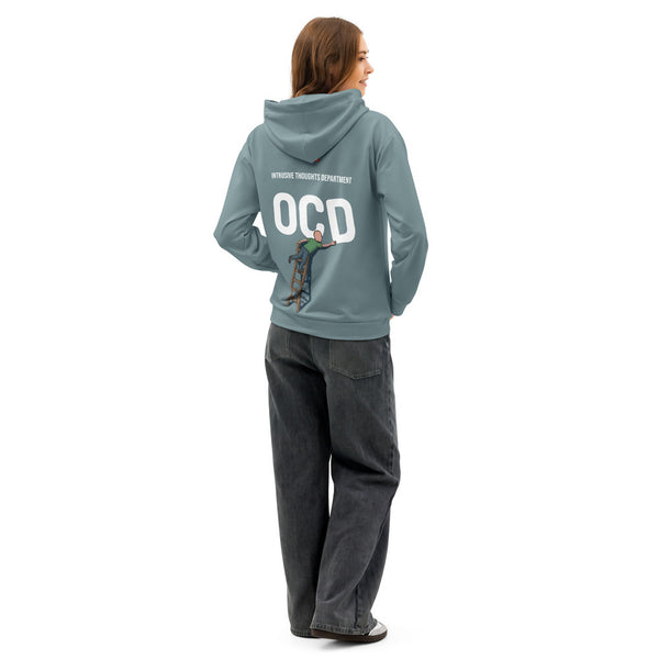 ILLTOCHILL OCD awareness Obsessive-Compulsive Disorder gift Unisex cotton hoodie – Women's Back (White)