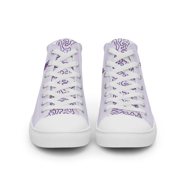 ILLTOCHILL Epilepsy awareness and support gift Men’s high top canvas shoes – Flat Front