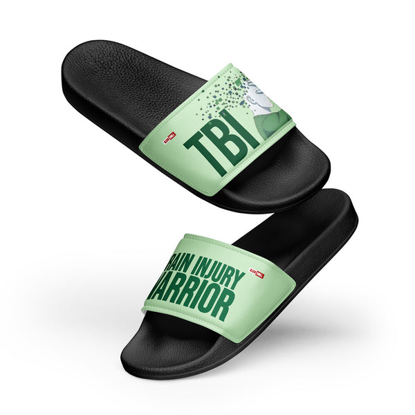 ILLTOCHILL TBI Support Men's Slides – Flat 5 Front (Tbi Support Men's Slides)