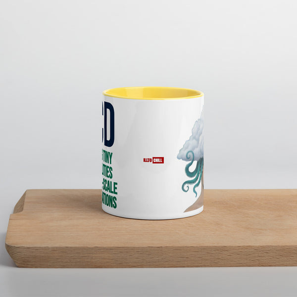 ILLTOCHILL OCD awareness Obsessive-Compulsive Disorder gift Mug with Color Inside – Lifestyle Front