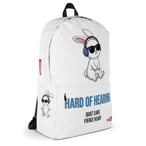ILLTOCHILL Hard of Hearing Awareness Backpack – Default Right (Clear)
