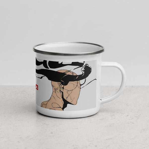 ILLTOCHILL CPTSD awareness Complex Post-Traumatic Stress disorder gift Enamel Mug – Lifestyle 3 Right