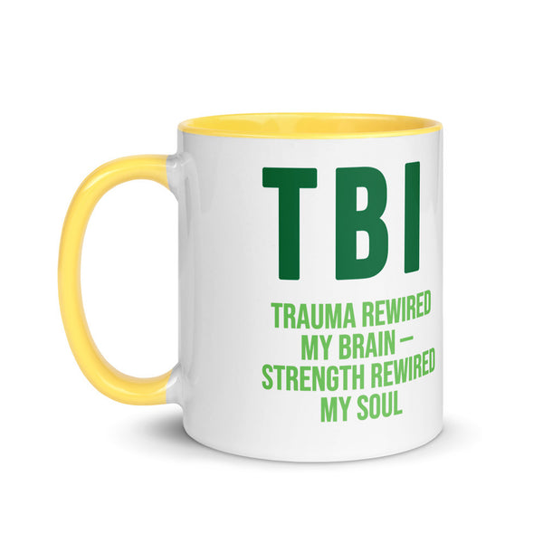 ILLTOCHILL TBI Traumatic brain injury support gift Mug with Color Inside – Flat Left