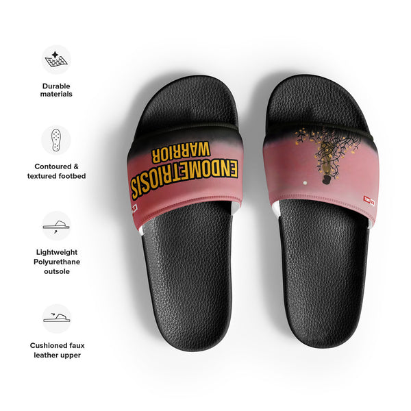 ILLTOCHILL Endometriosis Awareness Women's Slides – Product specs Front (Endometriosis Awareness Women's Slides)