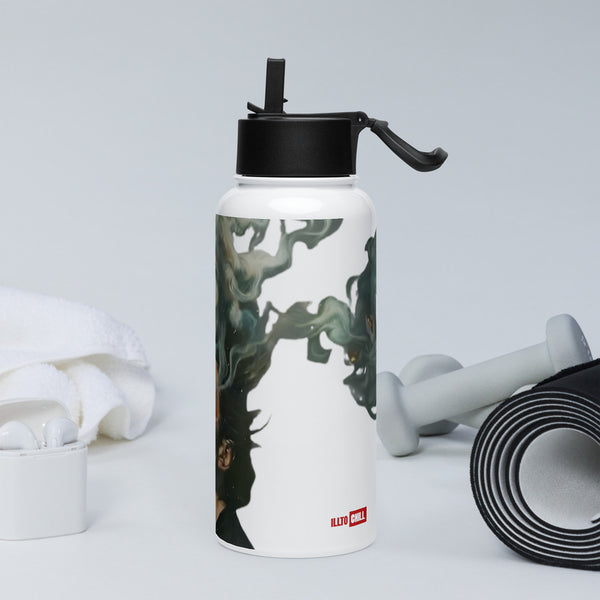 ILLTOCHILL Asthma awareness gift Stainless steel water bottle with a straw lid – Lifestyle 2 Left