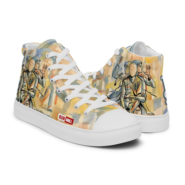 ILLTOCHILL Tourette syndrome awareness TS gift Men’s high top canvas shoes – Flat 3 Right