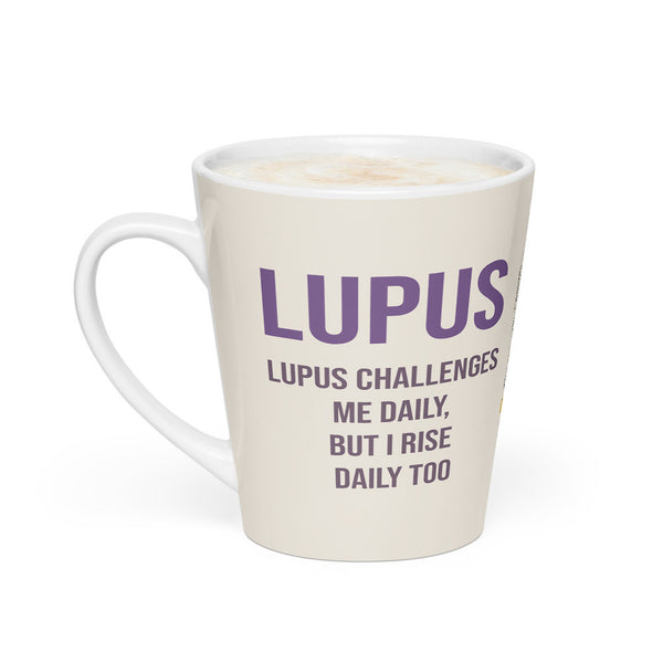 ILLTOCHILL Lupus awareness gift Latte mug – Flat 2 Left