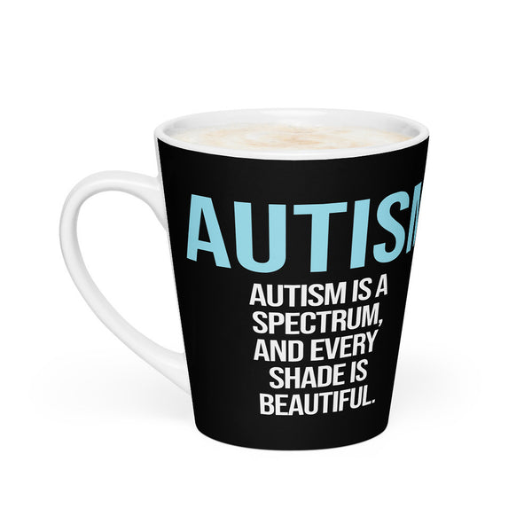 ILLTOCHILL Autism awareness neurodiversity gift Latte mug – Flat 2 Left