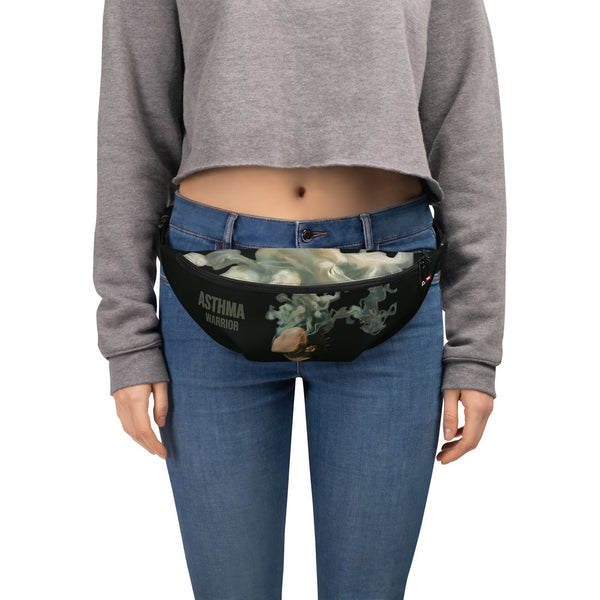 ILLTOCHILL Asthma Support Fanny Pack – Women's Front (Black)