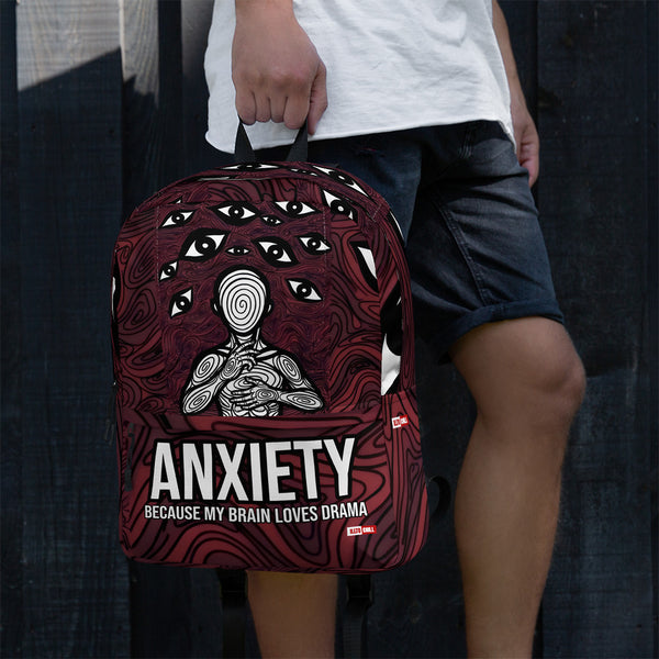ILLTOCHILL Anxiety Awareness Backpack – Men's Lifestyle Left (Black) #2