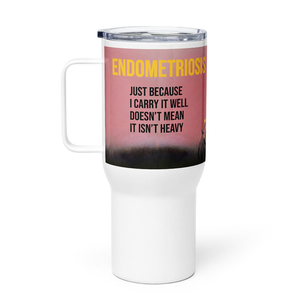 ILLTOCHILL Endometriosis awareness Endo warrior gift Travel mug with a handle – Flat Right