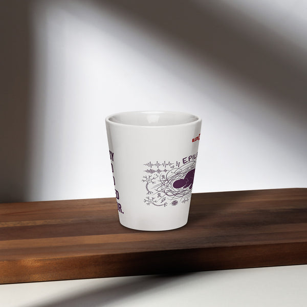 ILLTOCHILL Epilepsy awareness and support gift Latte mug – Lifestyle 2 Front