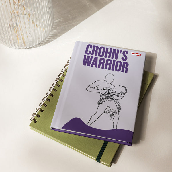 ILLTOCHILL Crohn's disease awareness and support gift Hardcover journal matte – Lifestyle 2 Front (Illtochill Crohn's Disease Awareness And Support Gift Hardcover Journal Matte)