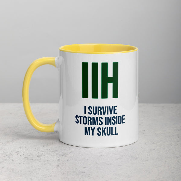 ILLTOCHILL IIH awareness Idiopathic Intracranial Hypertension support gift Mug with Color Inside – Lifestyle 2 Left