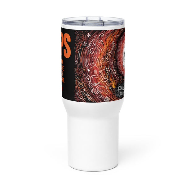 ILLTOCHILL CRPS Awareness and support gift Travel mug with a handle – Flat Front