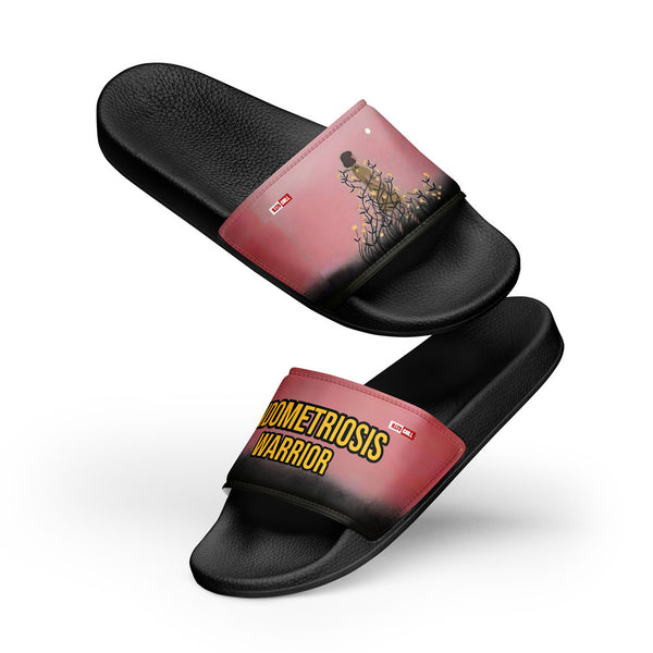 ILLTOCHILL Endometriosis Awareness Women's Slides – Flat 5 Front (Endometriosis Awareness Women's Slides)