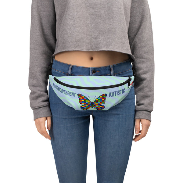 ILLTOCHILL Autism Awareness Fanny Pack – Women's Front (Clear)