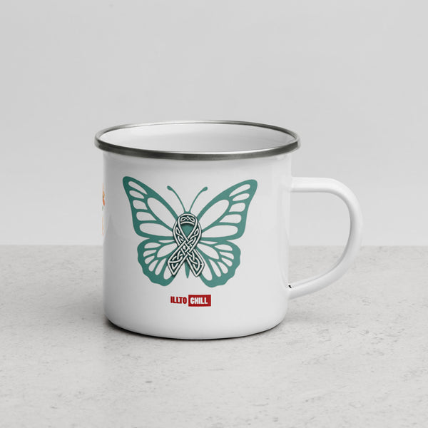 ILLTOCHILL POTS awareness gift Enamel Mug – Lifestyle 3 Right