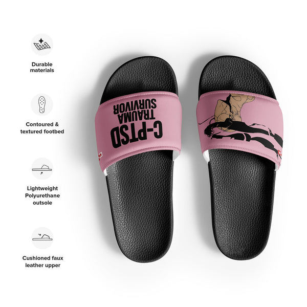 ILLTOCHILL C-PTSD Support Women's Slides – Product specs Front (C-ptsd Support Women's Slides)