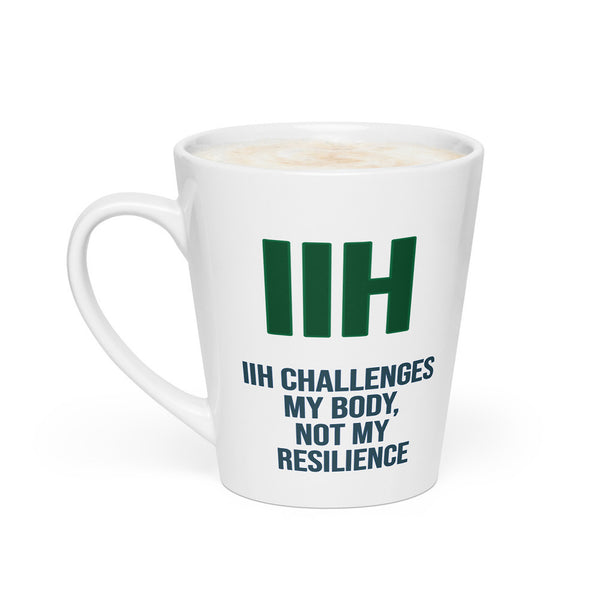 ILLTOCHILL IIH awareness Idiopathic Intracranial Hypertension support gift Latte mug – Flat 2 Left
